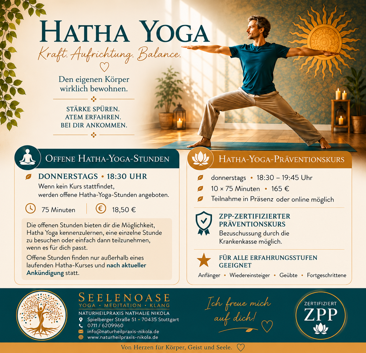 Mehr über den Artikel erfahren Hatha Yoga in Stuttgart-Zuffenhausen – aktuelle Kurse & Termine